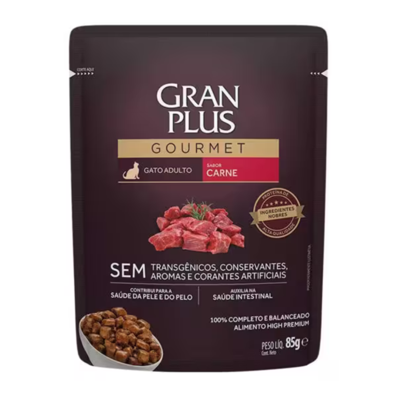 GRAN PLUS GOURMET sabor carne GATO ADULTO